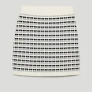 Aritzia Babaton Chronical Checkered Knit Mini Skirt NEW WITH TAGS